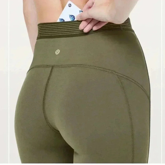 Lululemon Principal Dancer Golden Lining Tight in Armory *28" Size 4 - Picture 3 of 14